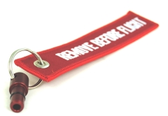 Bouchon de buse 6mm ROUGE avec étiquette Remove Before Flight