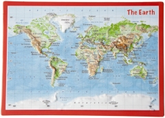 Carte postale mondiale en relief Carte postale mondiale en relief