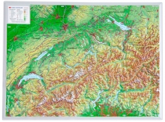 Carte en relief 3D Suisse petite Carte en relief 3D Suisse petite