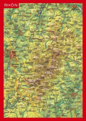 Carte postale en relief de la Rhön Carte postale en relief de la Rhön