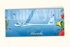 Carte de voeux planeur Thank you Carte de voeux planeur Thank you