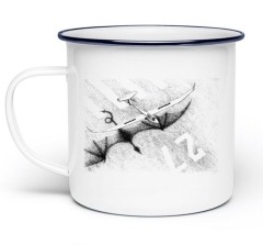 Tasse émaillée Dragon Tasse émaillée Dragon