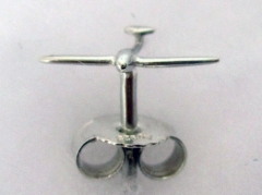 Discus clou doreille argent Discus clou doreille argent