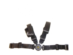 Jeu de sangles NOIR 4 points de fixation de la boucle