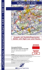 Carte OACI Stuttgart 2024 avec les trajectoires de vol de nuit à basse altitude Carte OACI Stuttgart 2024 avec les trajectoires de vol de nuit à basse altitude