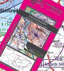 Rogersdata Carte VFR Hongrie 500k 2025 Rogersdata Carte VFR Hongrie 500k 2025
