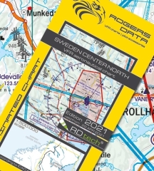 Rogersdata Carte VFR Suède Centre Nord 500k 2025