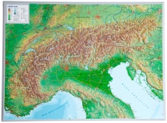 Carte en relief 3D Alpes grande Carte en relief 3D Alpes grande
